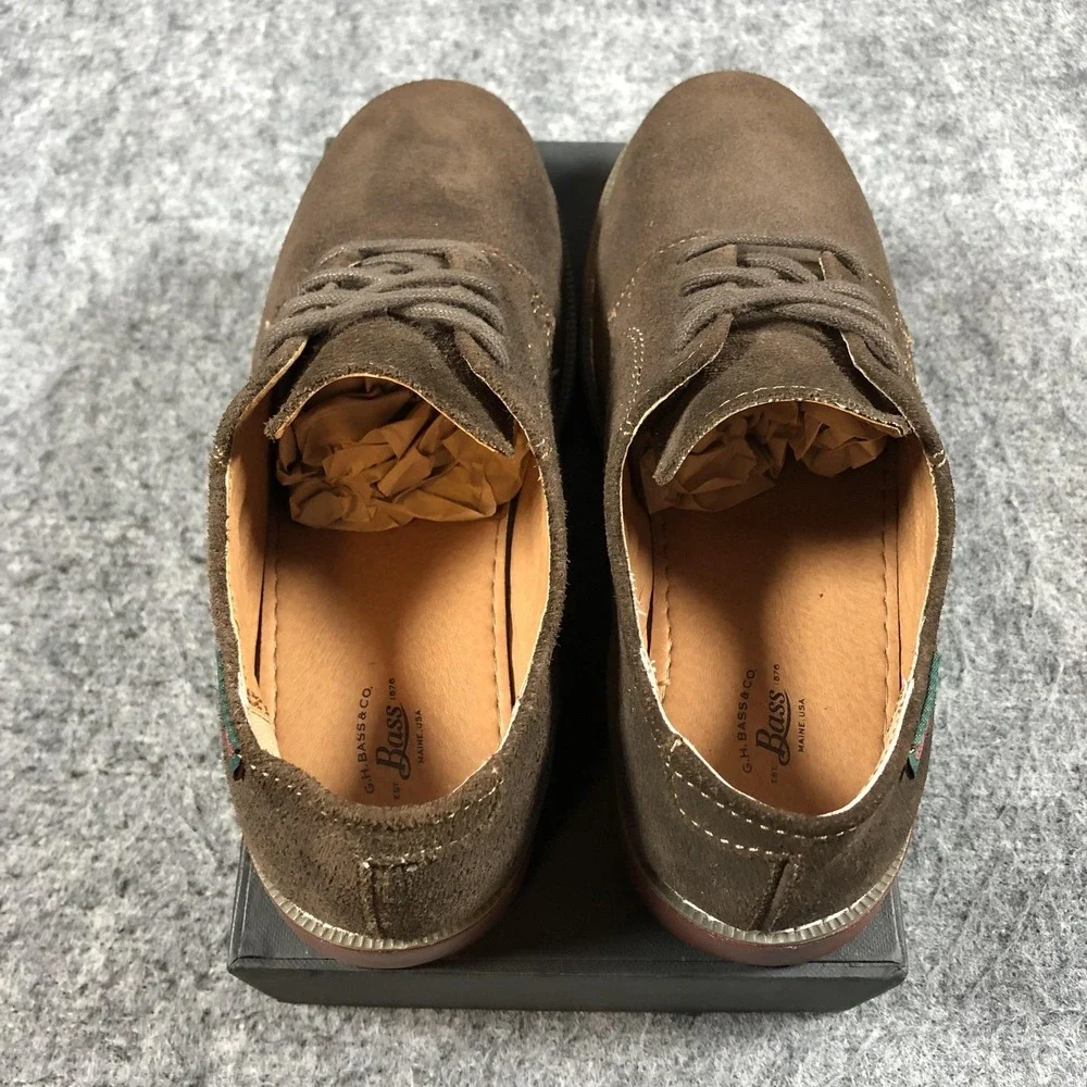 GH Bass Boys 4 Brown Suede Derby Dress Shoes Junior 2 0402-6939-211